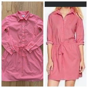 GAP Rollsleeve Printed Pink Shirtdress